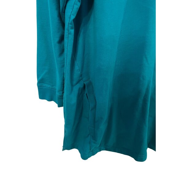 D&Co Active Teal 3/4 Sleeve Top Relaxed Fit Lightweight Stretch Shirt Women's 1x - Picture 2 of 5